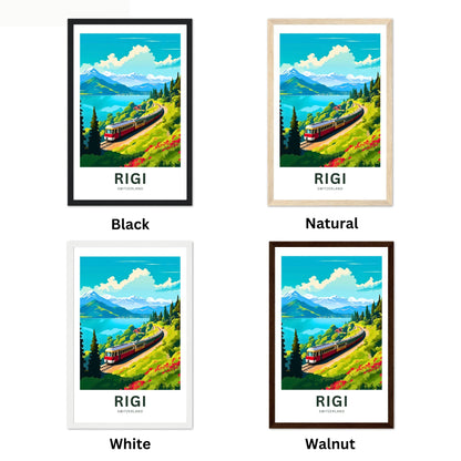 Rigi Travel Print - Rigi poster, Switzerland Wall Art, Framed present, Gift Switzerland Present, Queen of the Mountains - TravelTreasureCo