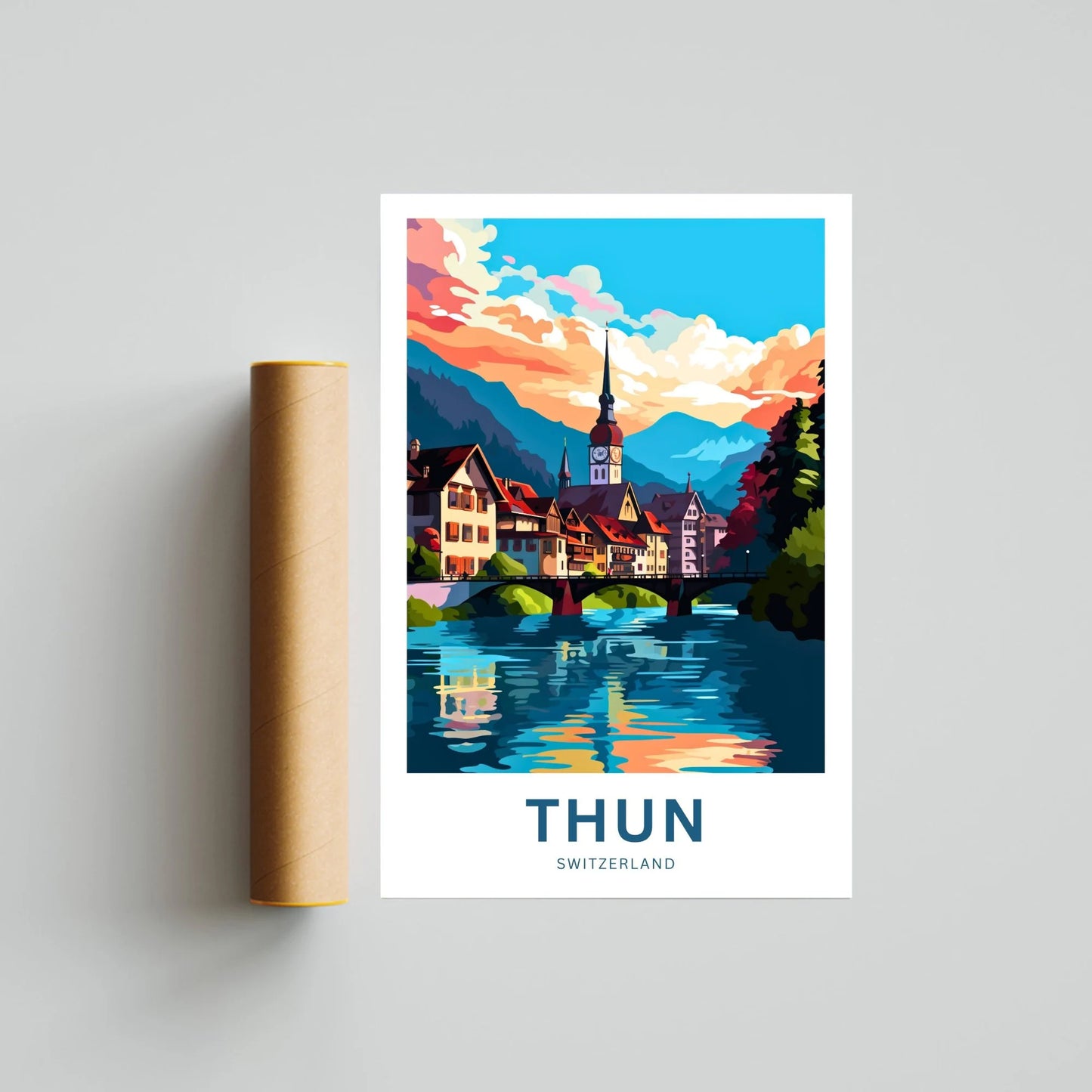 Thun Travel Poster