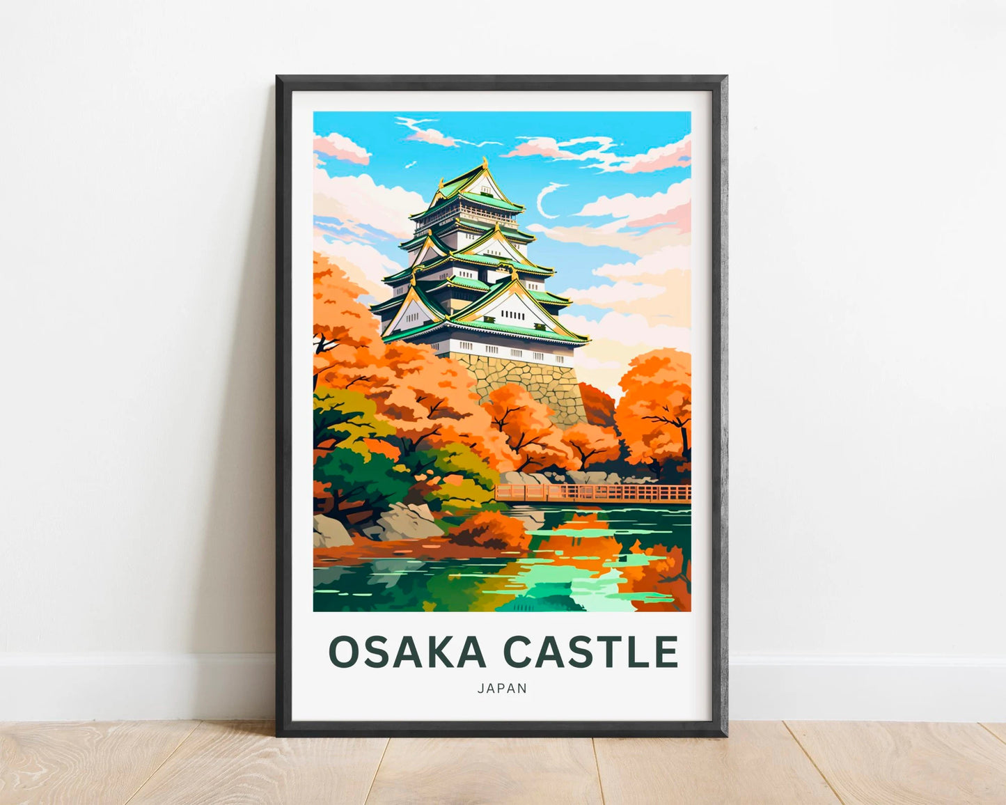 Osaka Castle Travel Poster