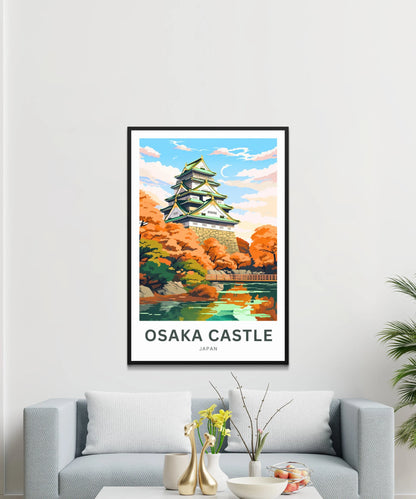 Osaka Castle Travel Poster