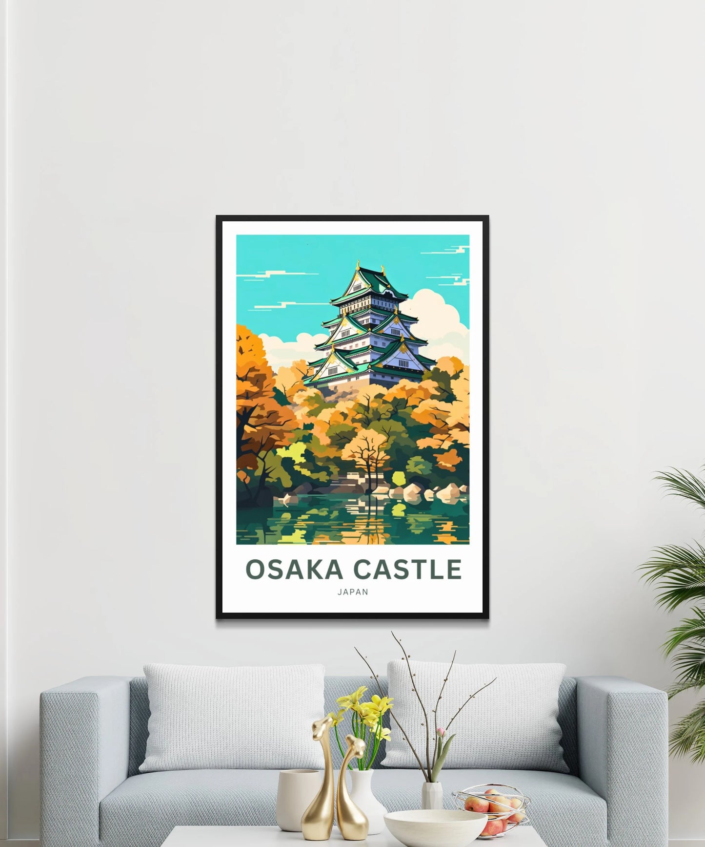 Osaka Castle Travel Poster