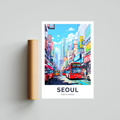 Seoul Travel Poster