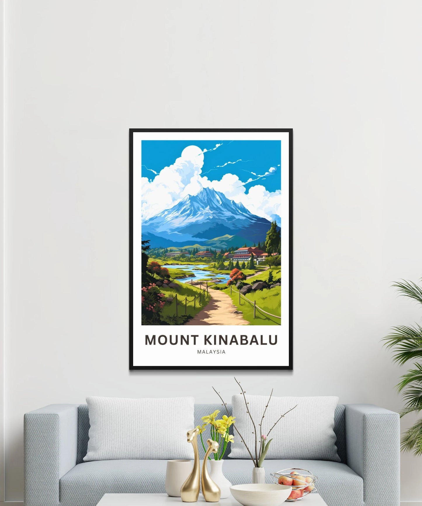 Mount Kinabalu Travel Poster