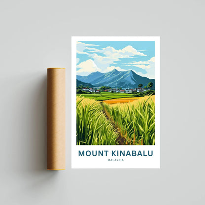 Mount Kinabalu Travel Poster