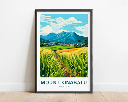 Mount Kinabalu Travel Poster