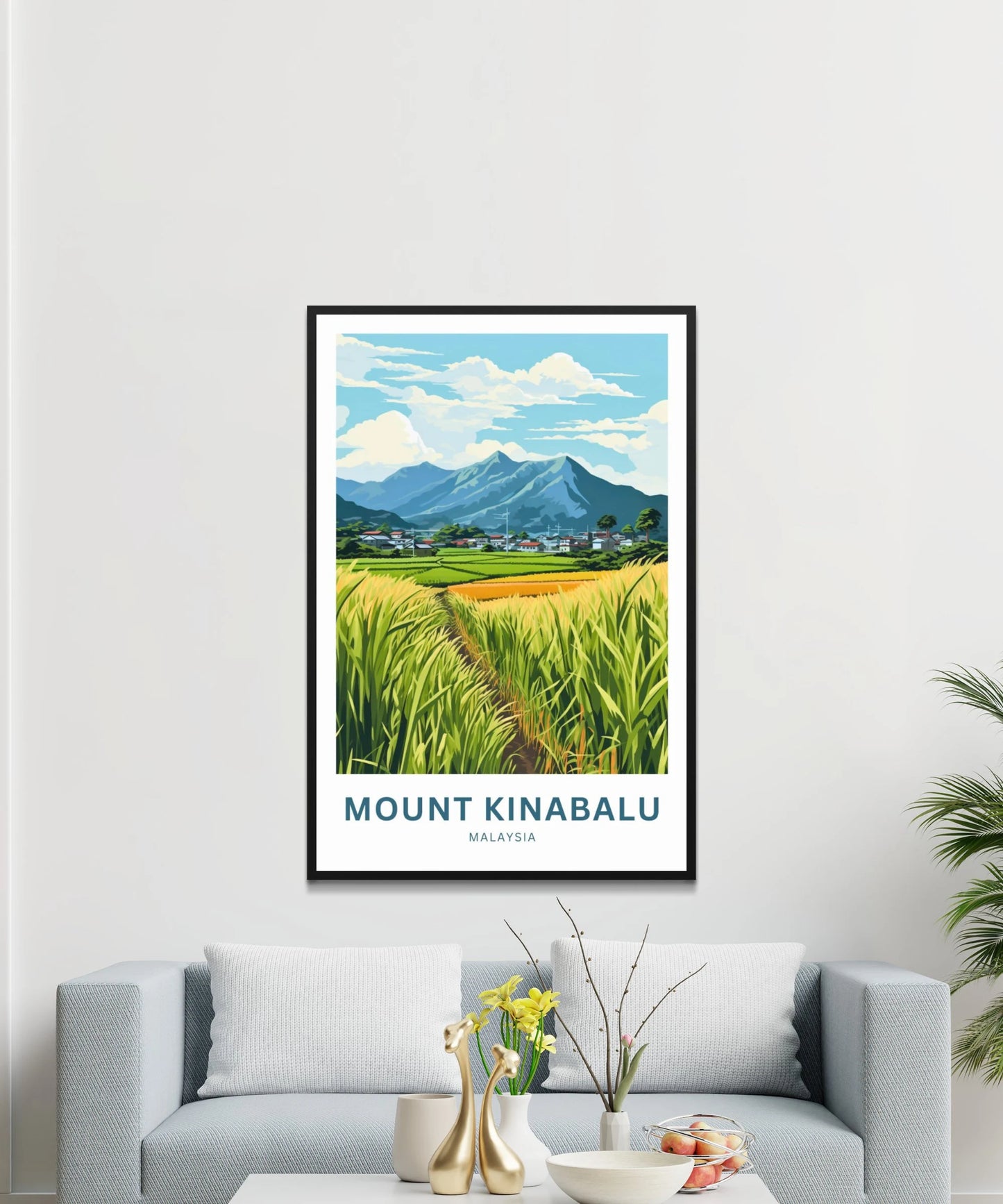 Mount Kinabalu Travel Poster