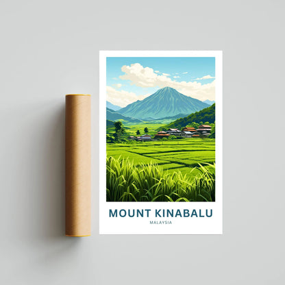 Mount Kinabalu Travel Poster