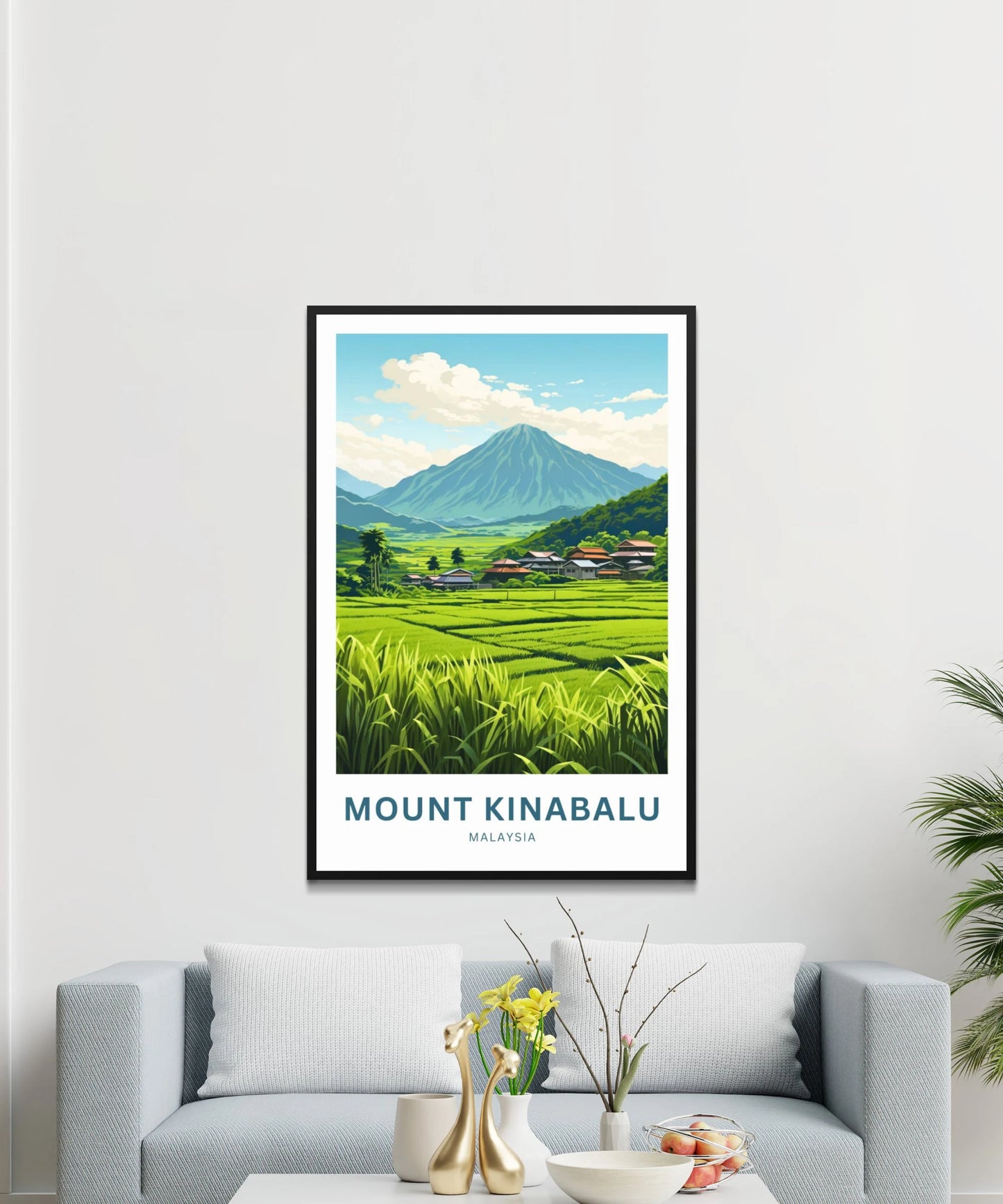 Mount Kinabalu Travel Poster