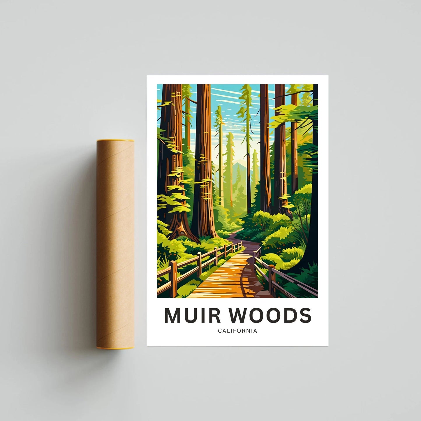 Muir Woods Travel Poster