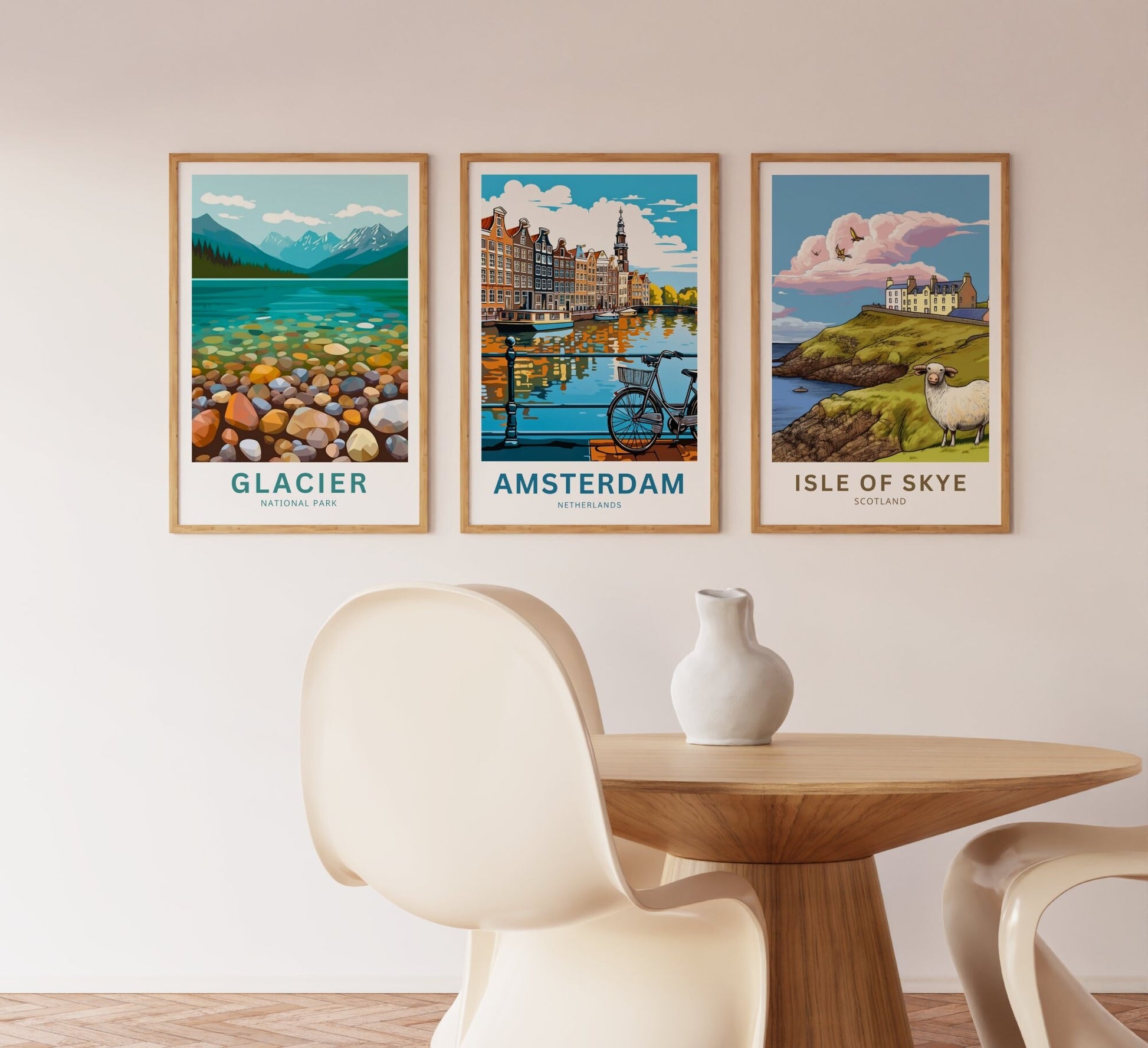 Amsterdam Travel Print - Amsterdam poster, Netherlands Wall Art, Framed present, Gift Netherlands Present - TravelTreasureCo