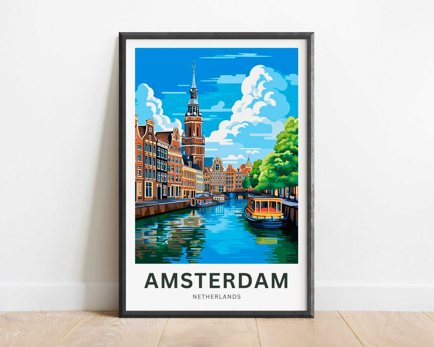 Amsterdam Travel Poster