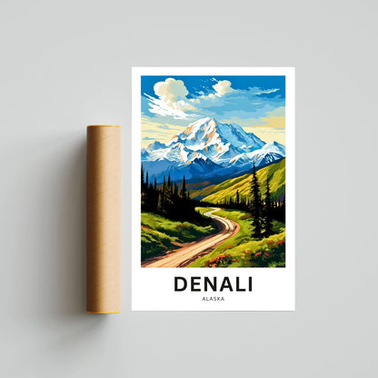 Denali Travel Poster