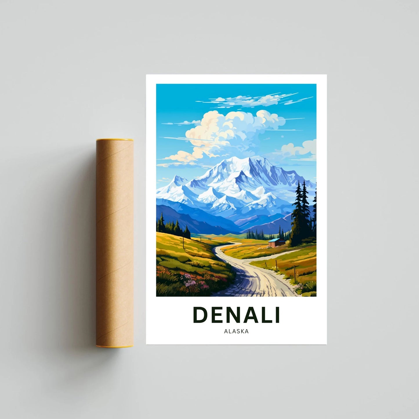 Denali Travel Poster