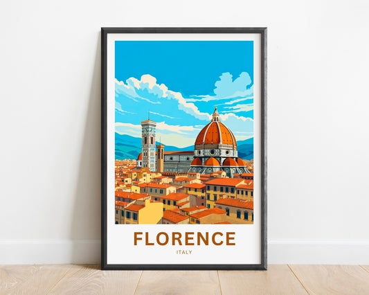Florence Travel Print - Florence poster, Italy Wall Art, Framed present, Gift Italy Present - TravelTreasureCo