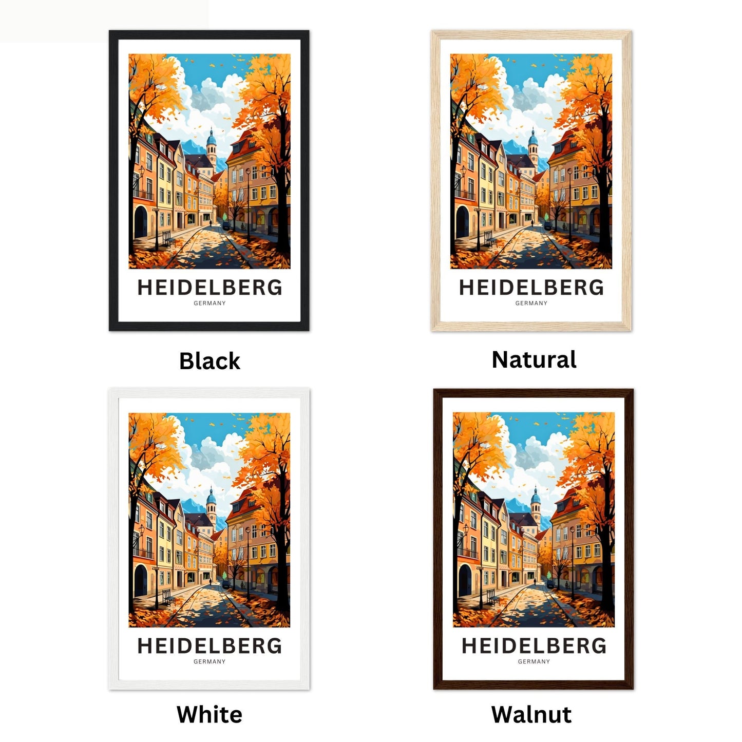 Heidelberg Bridge Travel Poster