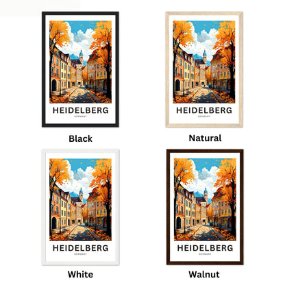Heidelberg Bridge Travel Poster