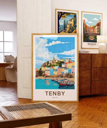 Tenby Travel Poster