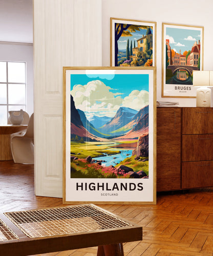 Scottish Highlands Travel Poster