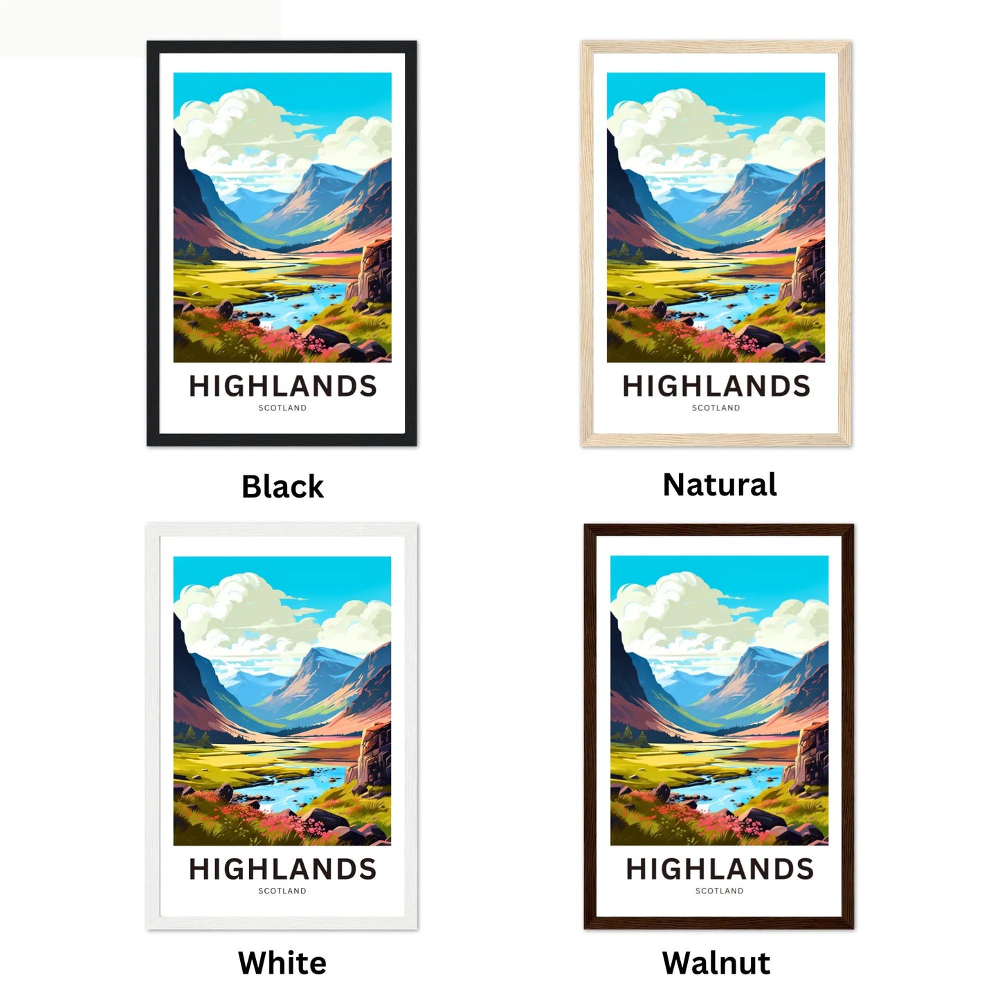 Scottish Highlands Travel Poster