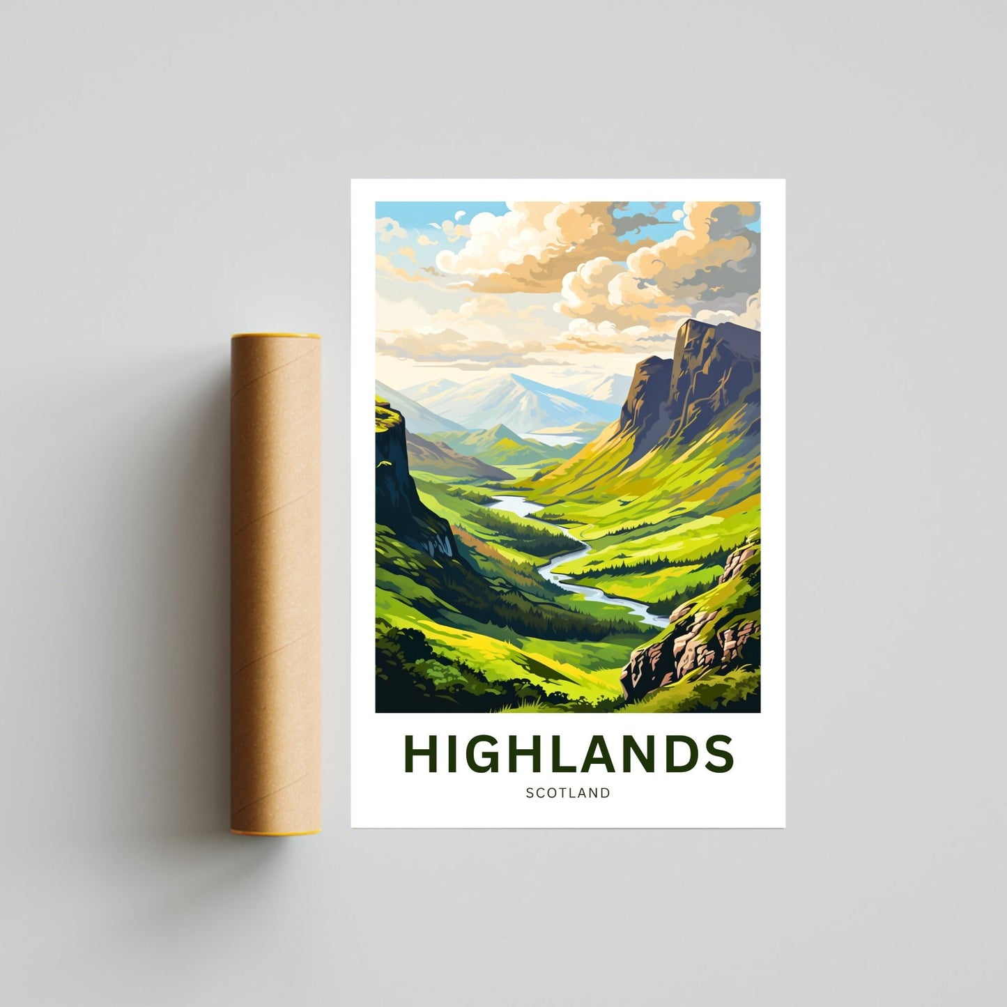 Scottish Highlands Travel Poster