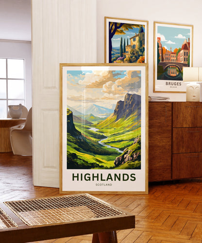 Scottish Highlands Travel Poster