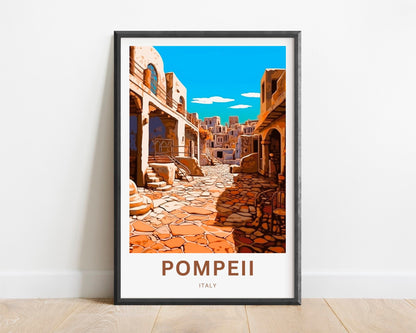 Pompeii Travel Poster