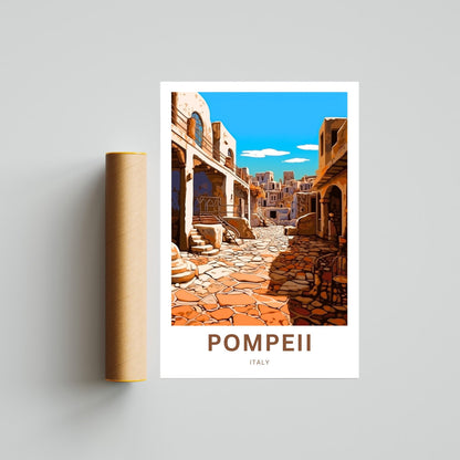 Pompeii Travel Poster