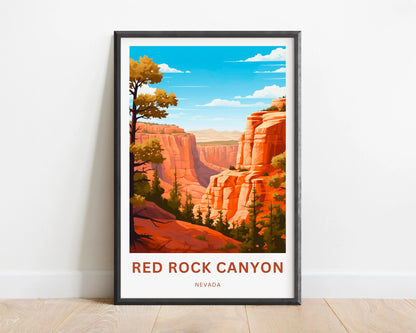 Red Rock Travel Poster