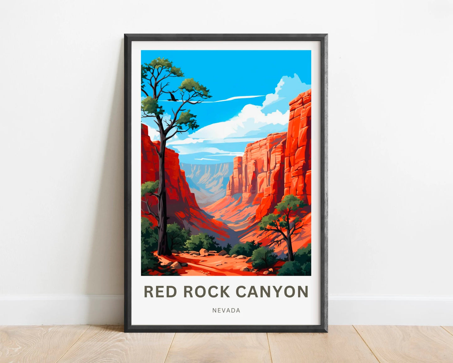 Red Rock Travel Poster