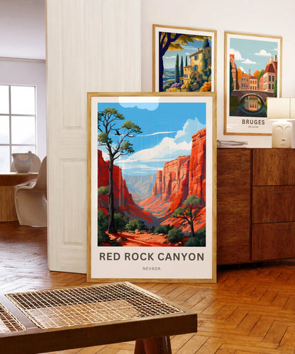 Red Rock Travel Poster