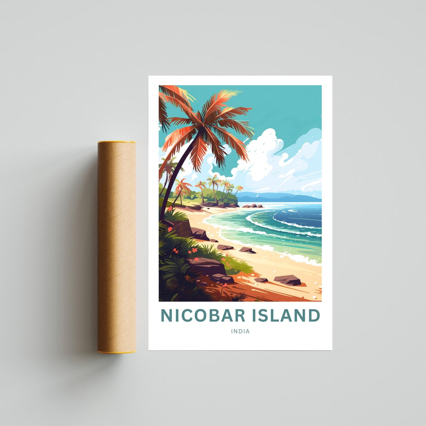 Nicobar Island Travel Poster