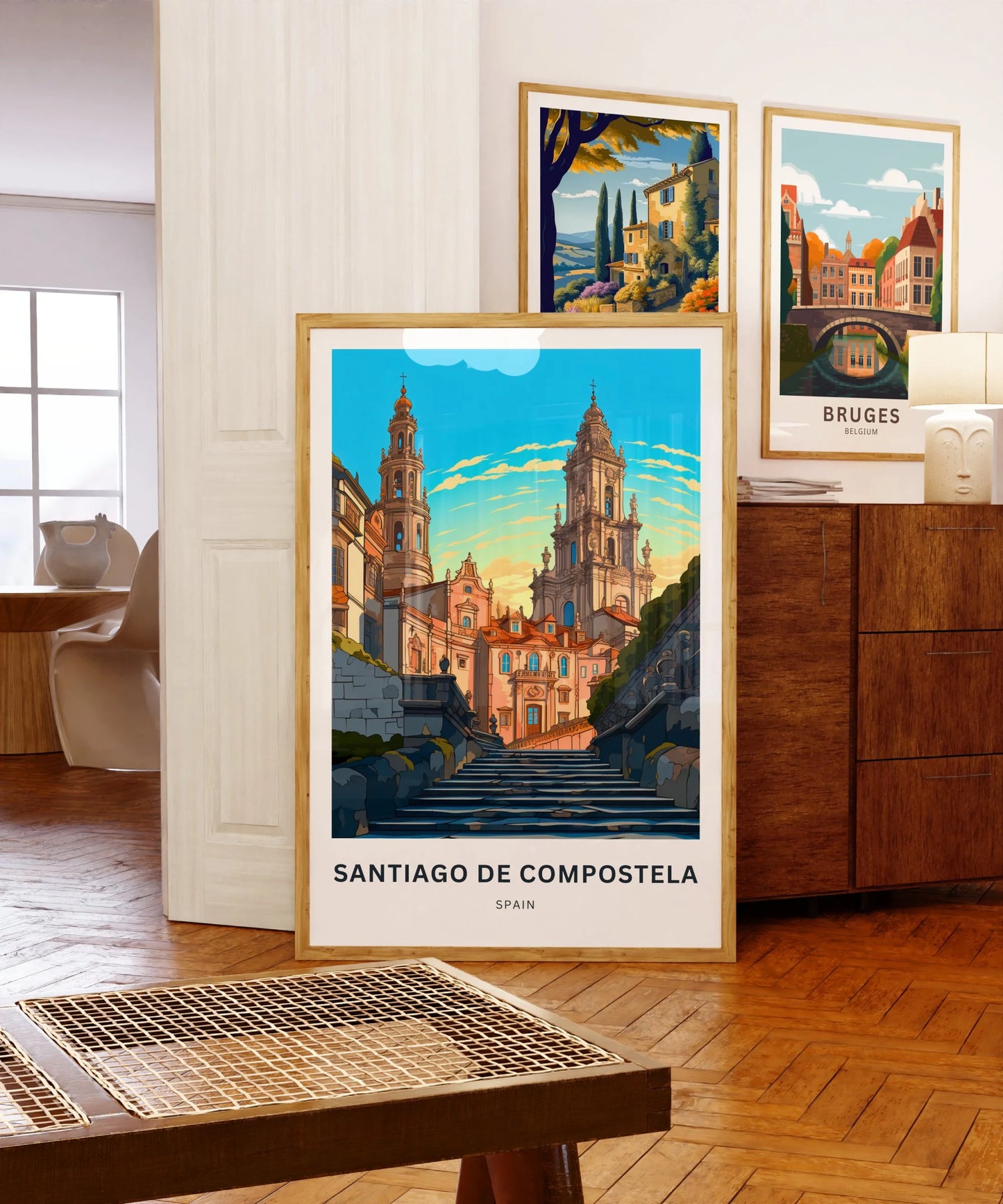 Santiago de Compostela Travel Poster