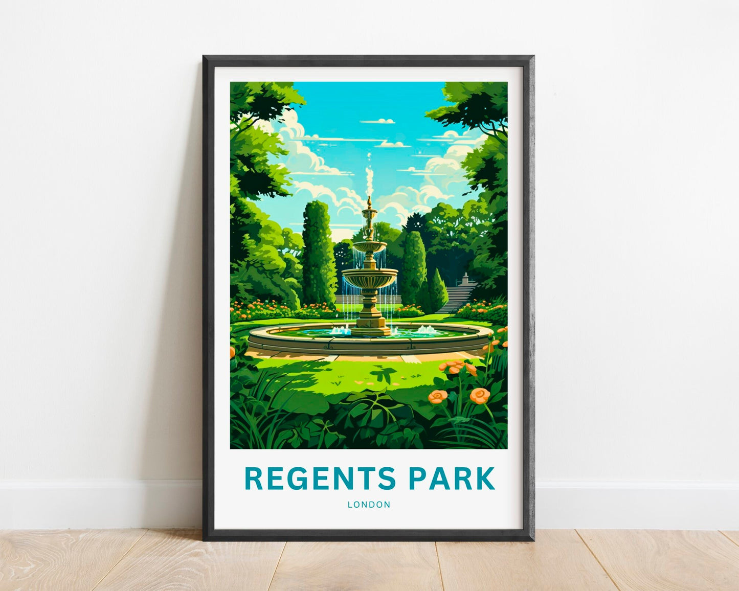 Regent's Park Travel Poster