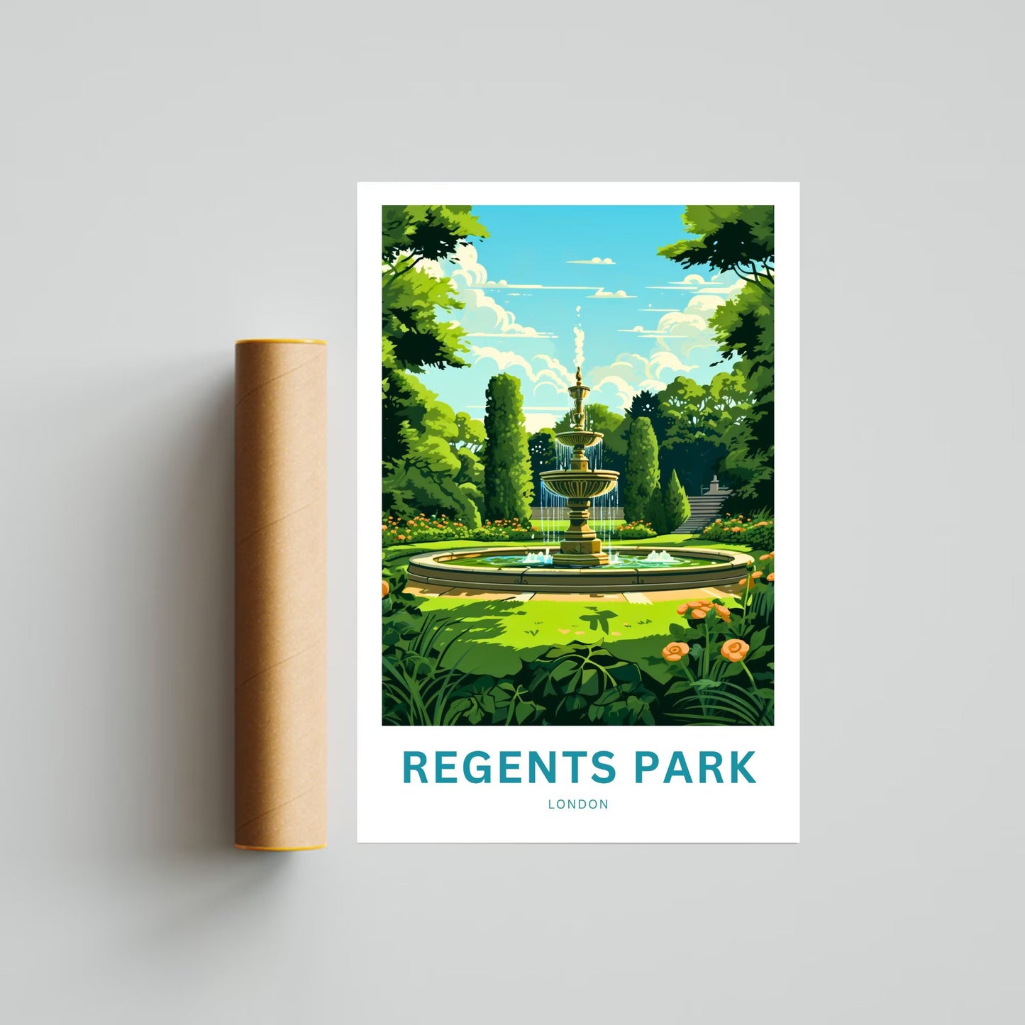 Regent's Park Travel Poster