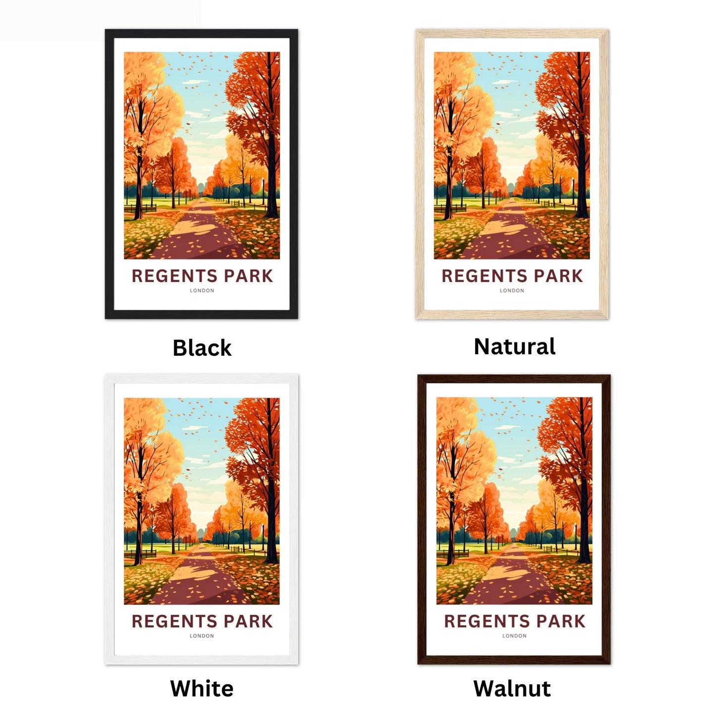 Regent's Park Travel Poster