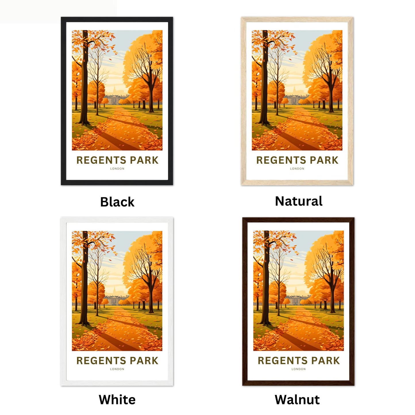 Regent's Park Travel Poster