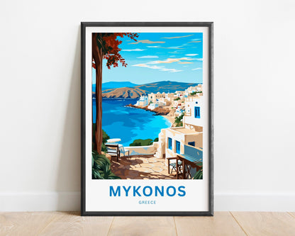 Mykonos Travel Poster