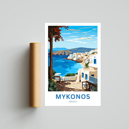 Mykonos Travel Poster
