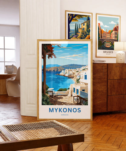 Mykonos Travel Poster