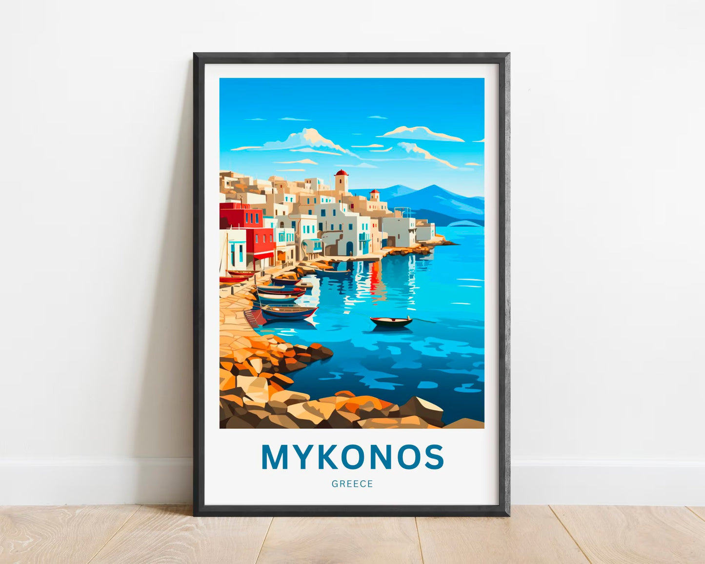 Mykonos Travel Poster