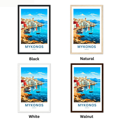 Mykonos Travel Poster