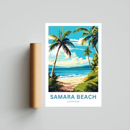 Samara Beach Travel Poster