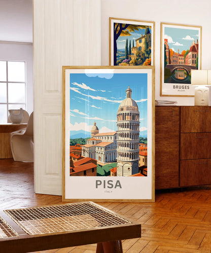 Pisa Travel Poster