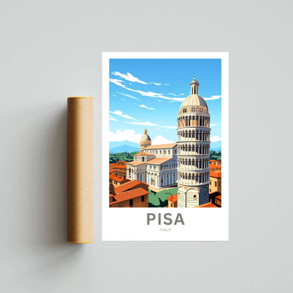 Pisa Travel Poster