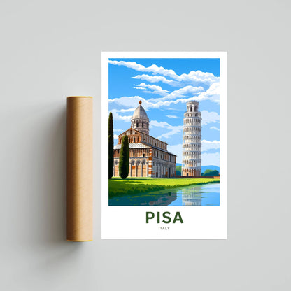 Pisa Travel Poster