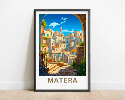 Matera Travel Poster