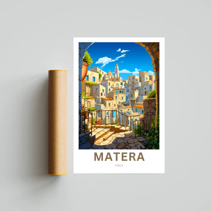 Matera Travel Poster