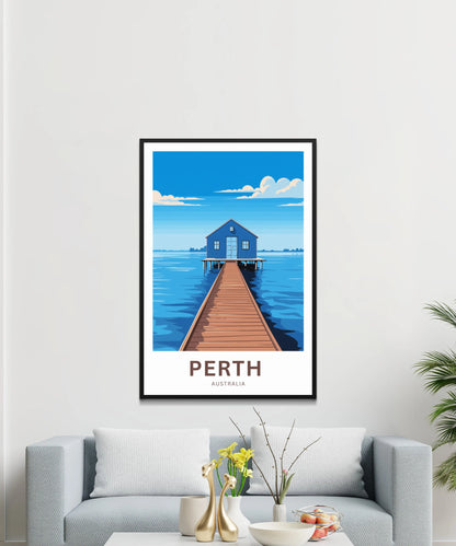 Perth Travel Poster