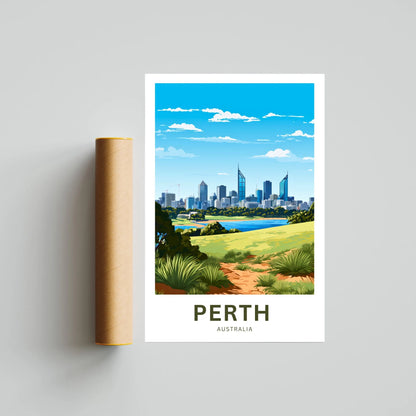 Perth Travel Poster