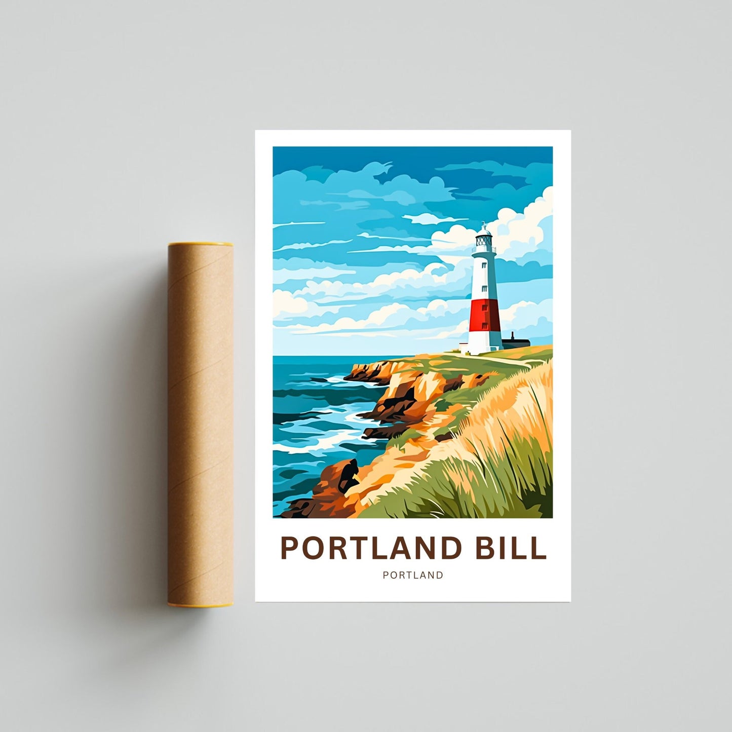 Portland Bill Travel Poster